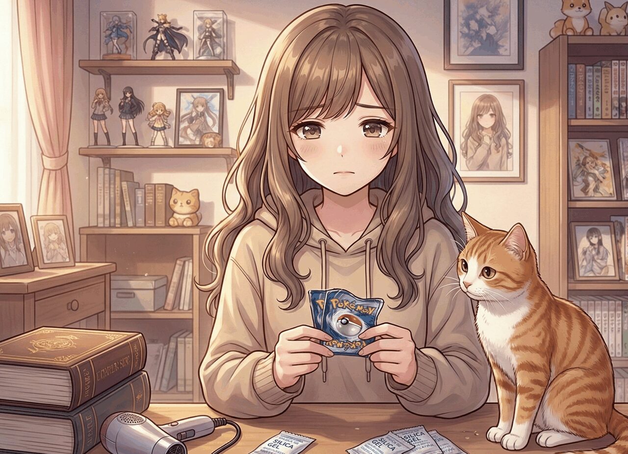 トレカ反り直し記事のアイキャッチ